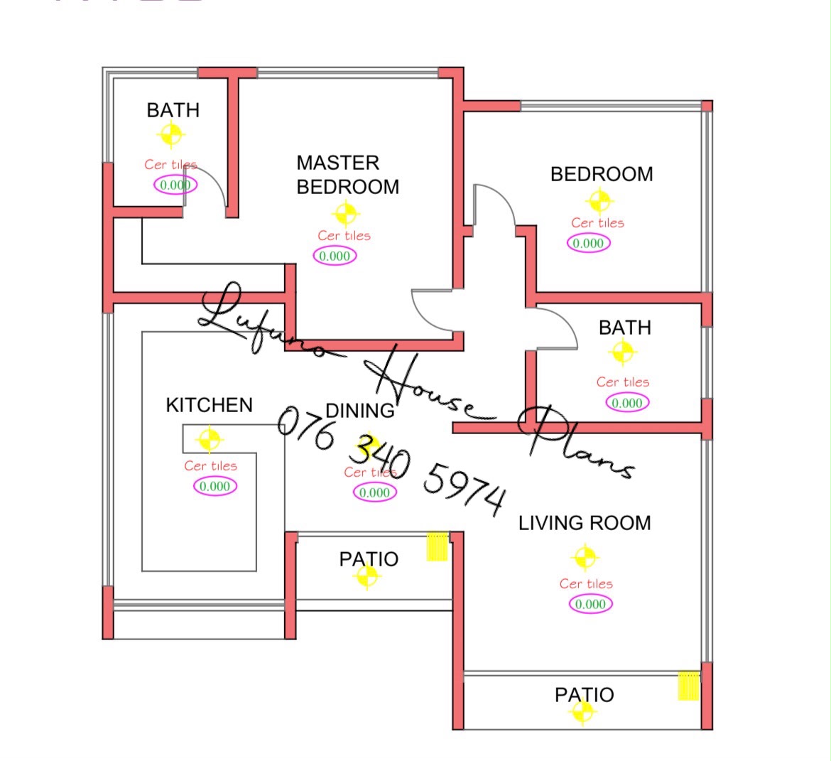 2 Bedroom Guest House (Nelspruit) floor plan