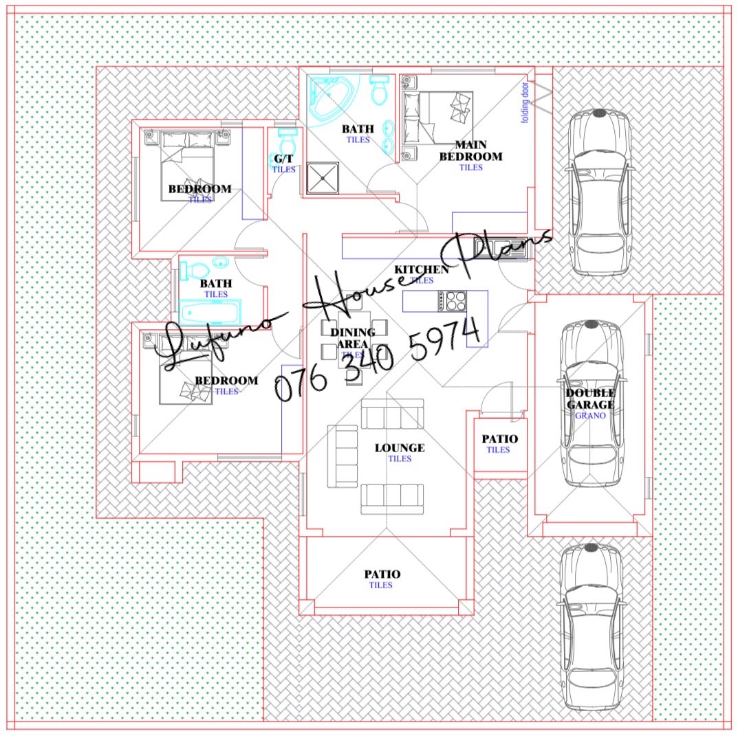 3 Bedroom House with Single Garage (Mamelodi) floor plan