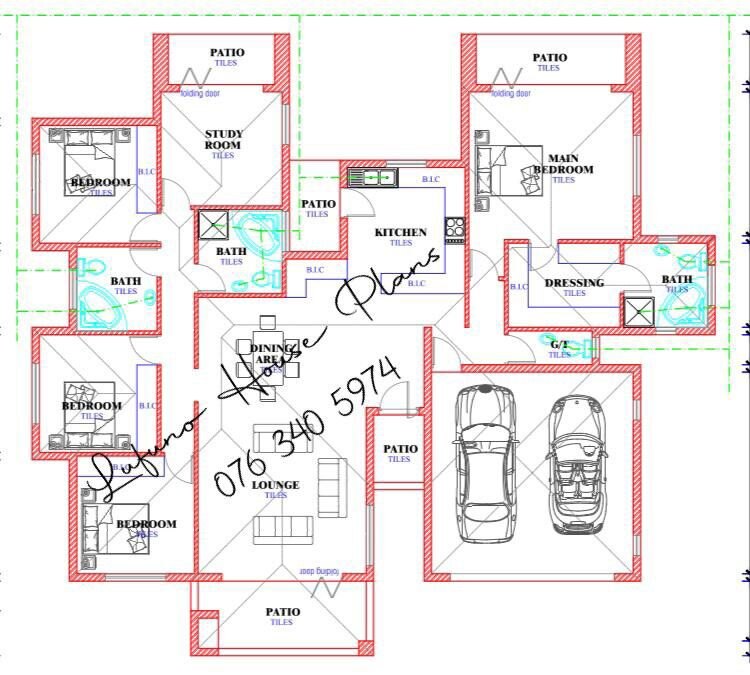 4 Bedroom House with Double Garage floor plan