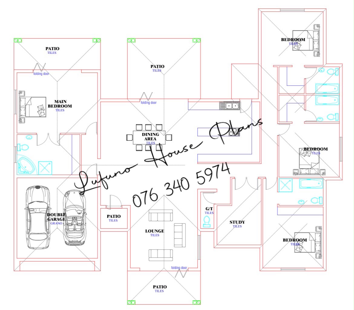 4 Bedroom House with Double Garage (Phuthaditjhaba) floor plan