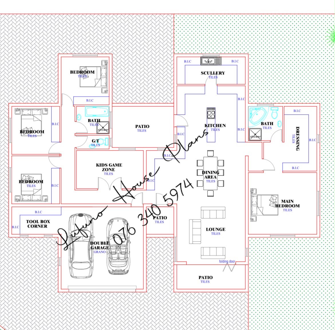 4 Bedroom House with Double Garage (Soshanguve) floor plan