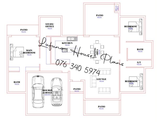 3 Bedroom House with Double Garage (Botshabelo)